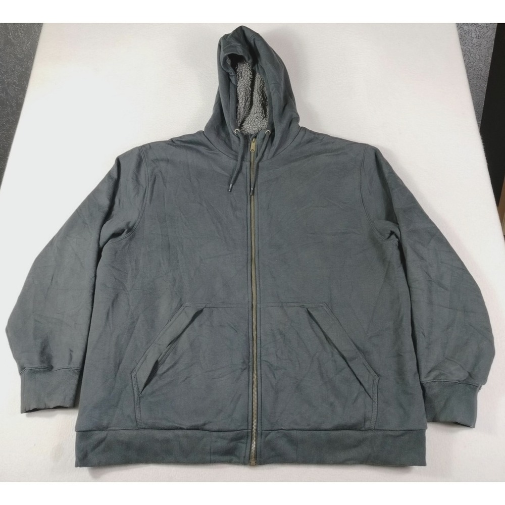 Carhartt Hoodie Sweatshirt Men 2XL Black Defender Full Zip Sherpa Lined Workwear